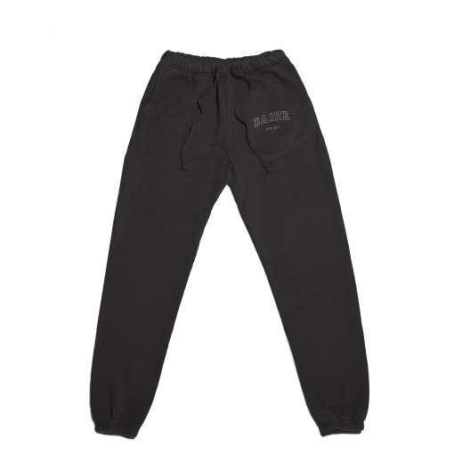 Varsity Logo Sweatpants in Onyx. XS