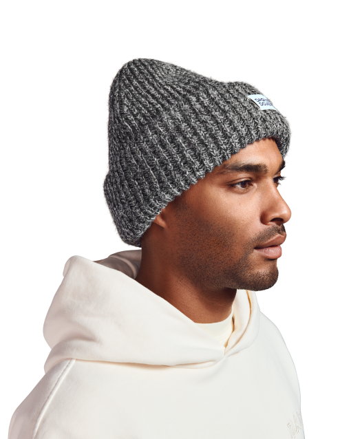 Chunky Knit Beanie in Onyx Marble - Image 7
