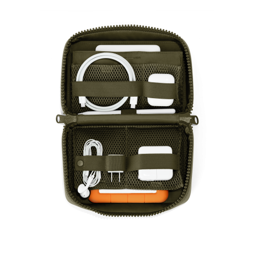 Arlo Tech Organizer in Dark Moss. Large - Image 5