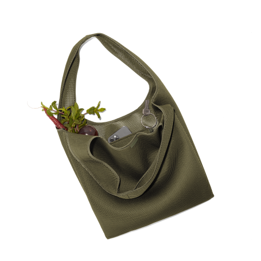 Dash Grocery Tote in Dark Moss Air Mesh - Image 4