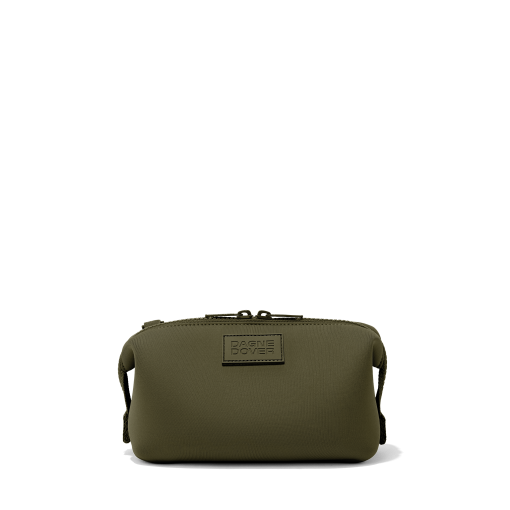 Hunter Toiletry Bag in Dark Moss. Small