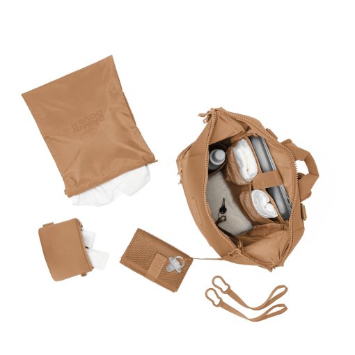 Indi Diaper Backpack in Camel. Large - Image 10