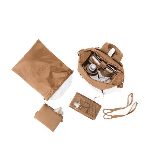 Indi Diaper Backpack in Camel. Small - Image 9