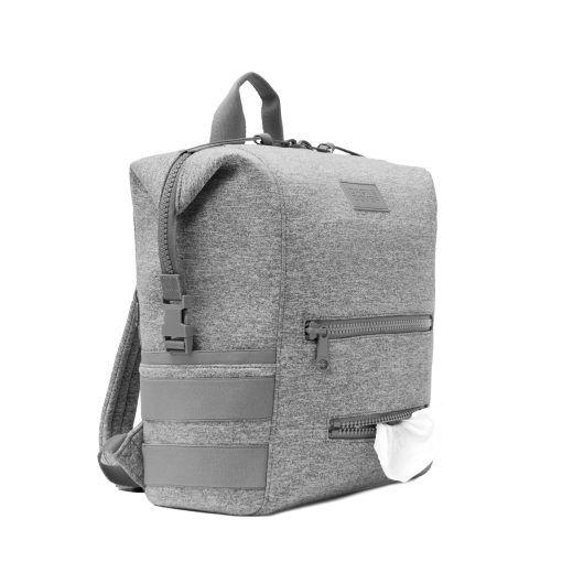 Indi Diaper Backpack in Heather Grey. Large - Image 7