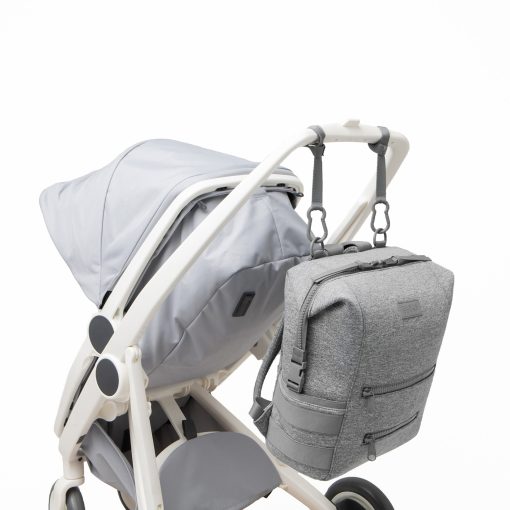 Indi Diaper Backpack in Heather Grey. Large - Image 8