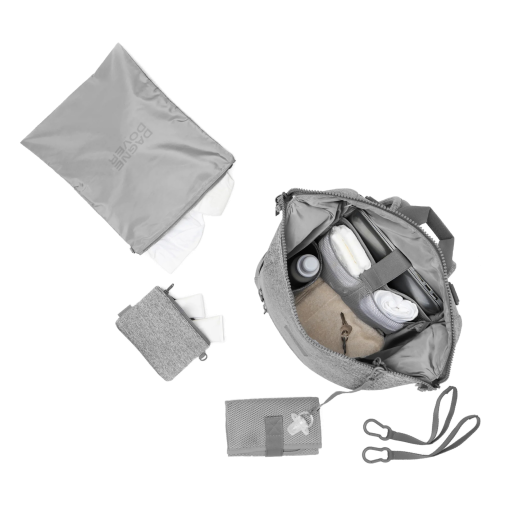 Indi Diaper Backpack in Heather Grey. Large - Image 2