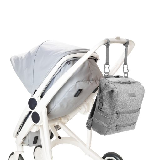 Indi Diaper Backpack in Heather Grey. Medium - Image 8