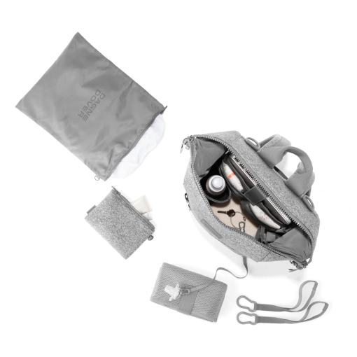 Indi Diaper Backpack in Heather Grey. Medium - Image 2