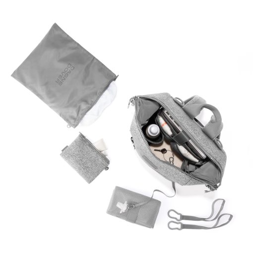 Indi Diaper Backpack in Heather Grey. Medium - Image 10