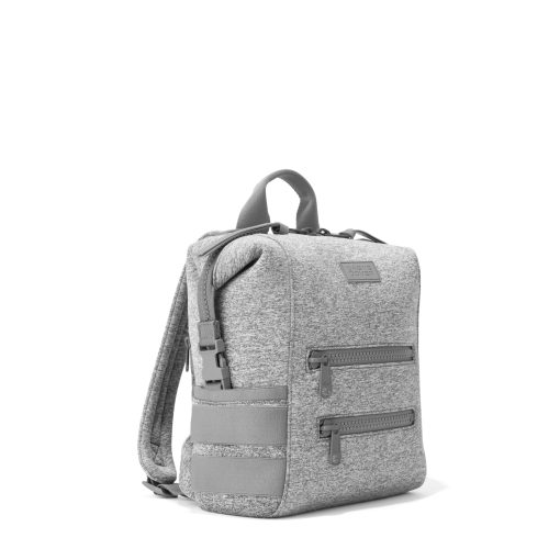 Indi Diaper Backpack in Heather Grey. Small - Image 4