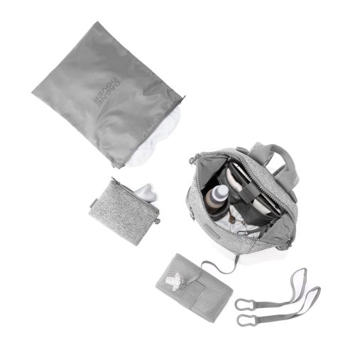 Indi Diaper Backpack in Heather Grey. Small - Image 9