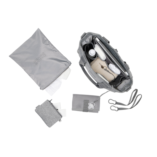 Wade Diaper Tote in Heather Grey - Image 8