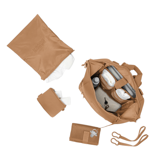Indi Diaper Backpack in Camel. Large - Image 2