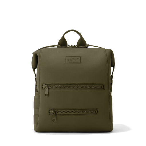 Indi Diaper Backpack in Dark Moss. Medium