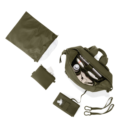 Indi Diaper Backpack in Dark Moss. Medium - Image 2