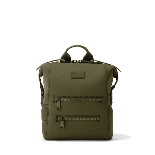 Indi Diaper Backpack in Dark Moss. Small