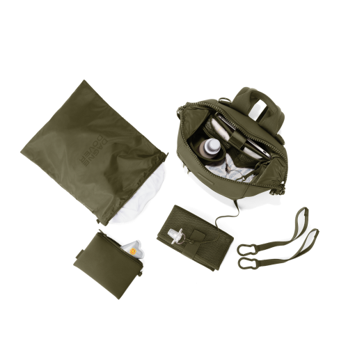 Indi Diaper Backpack in Dark Moss. Small - Image 2