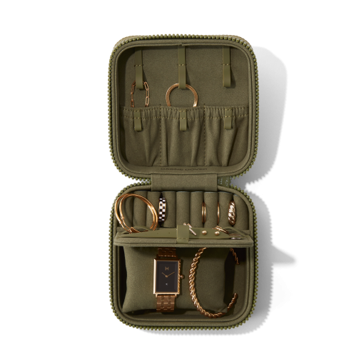 Frankie Jewelry Case in Dark Moss. Large - Image 6