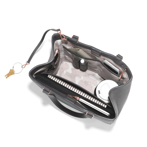 Allyn Tote in Graphite. Medium - Image 6