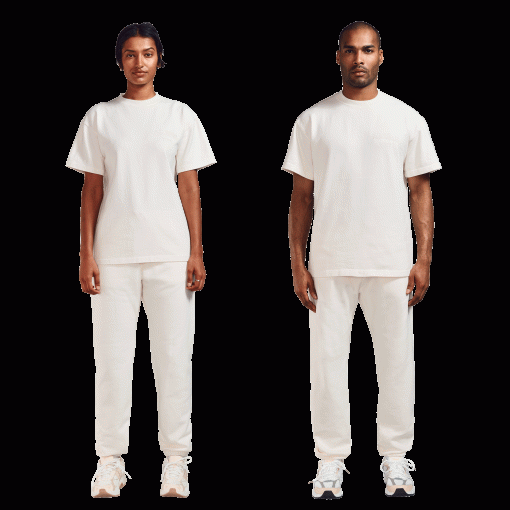 Varsity Logo T-shirt in Moonbeam. Large - Image 5