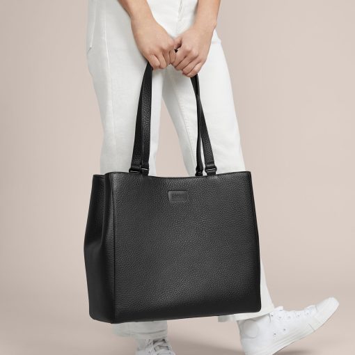 Allyn Tote in Graphite. Medium - Image 8