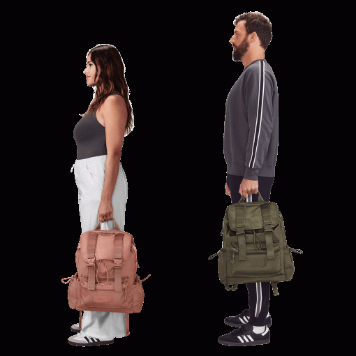 Brooklyn Flap Top Backpack in Warm Dust - Image 12