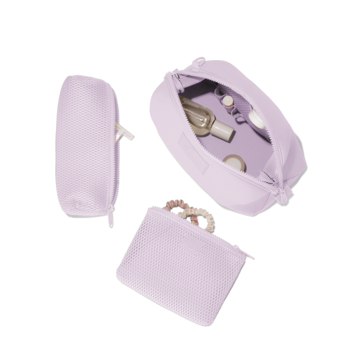 Hunter Toiletry Bag in Washed Lilac. Large - Image 6