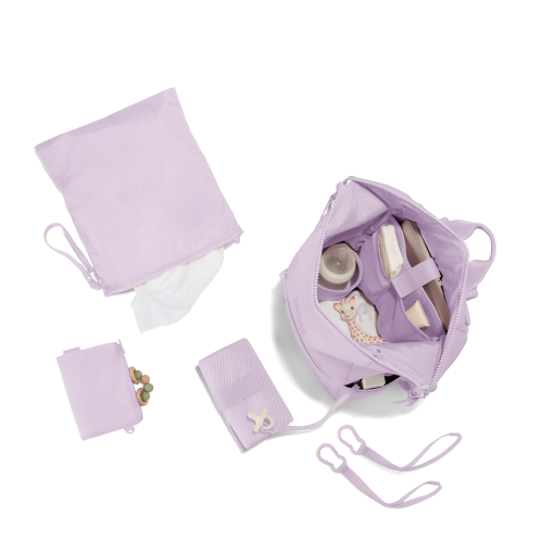 Indi Diaper Backpack in Washed Lilac. Large - Image 7