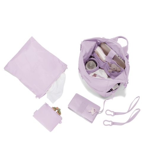 Indi Diaper Backpack in Washed Lilac. Medium - Image 7