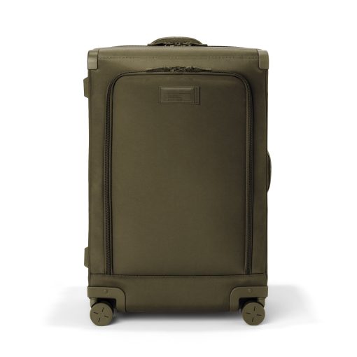 Sydney Checked Luggage in Dark Moss. Larger - 28.5 inch