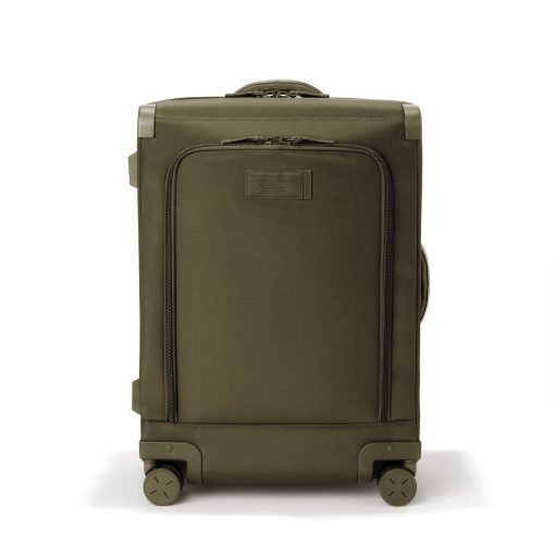 Sydney Checked Luggage in Dark Moss. Smaller - 25 inch