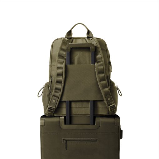 Brooklyn Flap Top Backpack in Dark Moss - Image 11