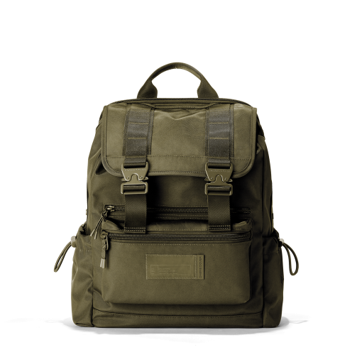 Brooklyn Flap Top Backpack in Dark Moss - Image 2
