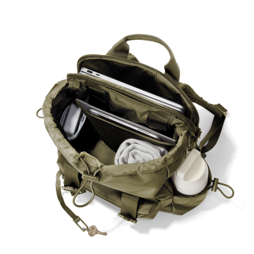 Brooklyn Flap Top Backpack in Dark Moss - Image 10