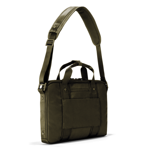 Oslo Slim Laptop Bag in Dark Moss - Image 8