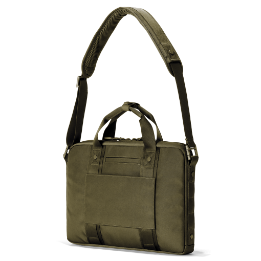 Oslo Slim Laptop Bag in Dark Moss - Image 7