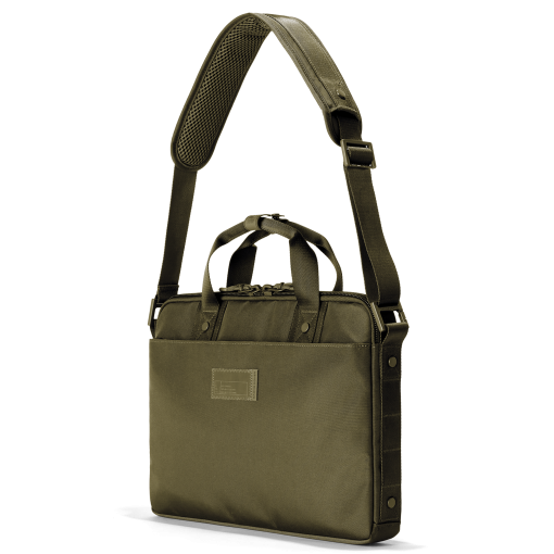 Oslo Slim Laptop Bag in Dark Moss - Image 3