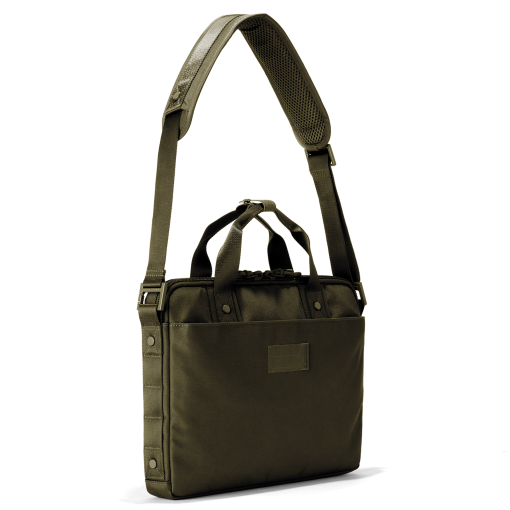 Oslo Slim Laptop Bag in Dark Moss - Image 6