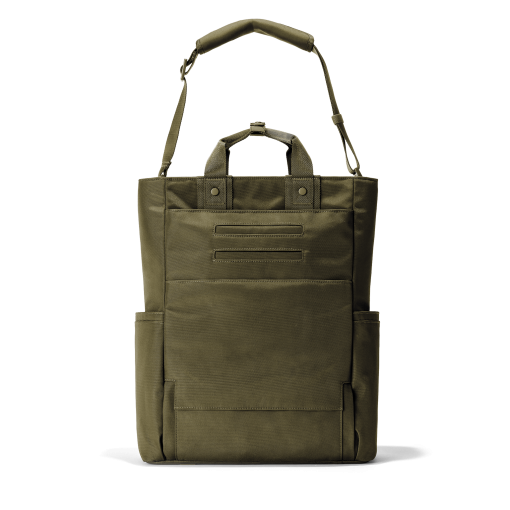Petra Convertible Tote in Dark Moss - Image 4