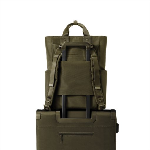 Petra Convertible Tote in Dark Moss - Image 13